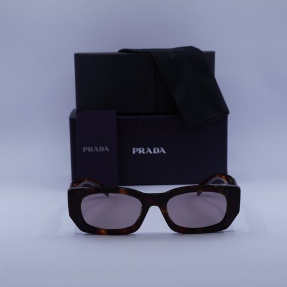 Prada PRB05S 22A20I Rectangle Sunglasses – Poppy Havana/Purple Brown - Picture 2 of 10